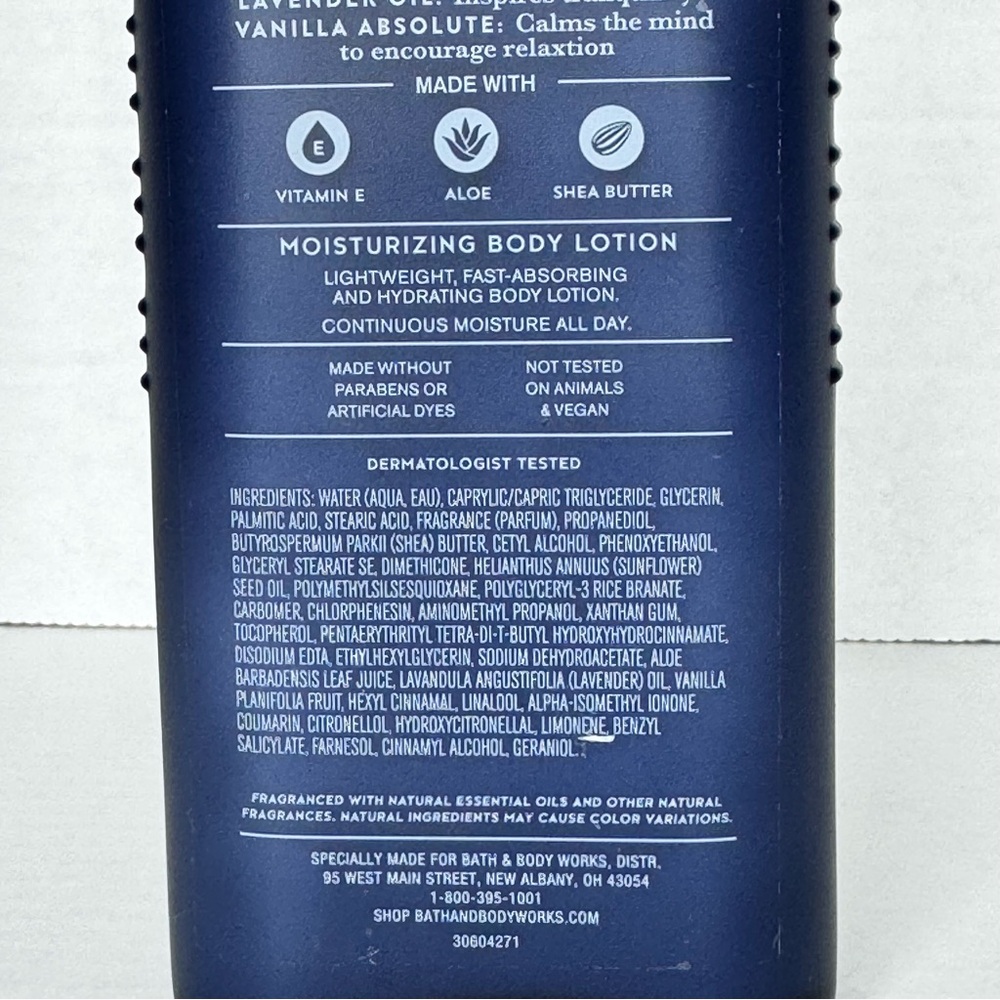 Bath & Body Works Aromatherapy Lavender Vanilla Lotion Sleep 6.5 oz 90% Full - Picture 6 of 8